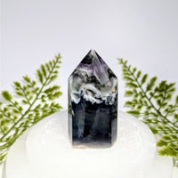 Blue Fluorite 2.75 inch Tower #BC0847 polished crystal with purple hues