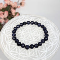 Blue Goldstone beaded bracelet displayed in the Blue Goldstone 7 inch Bracelet LV8144 product
