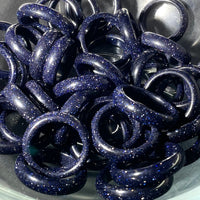 Blue Goldstone Multi-Size Full Band Stone Ring #LV6176