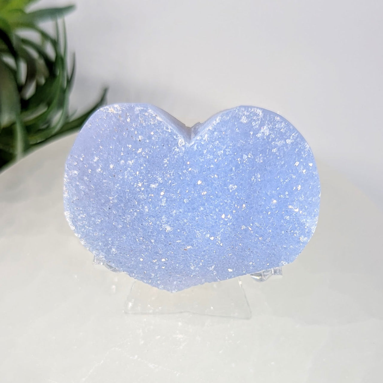 Blue Lace Agate 2’’ Druzy Heart #LV9228 - $84