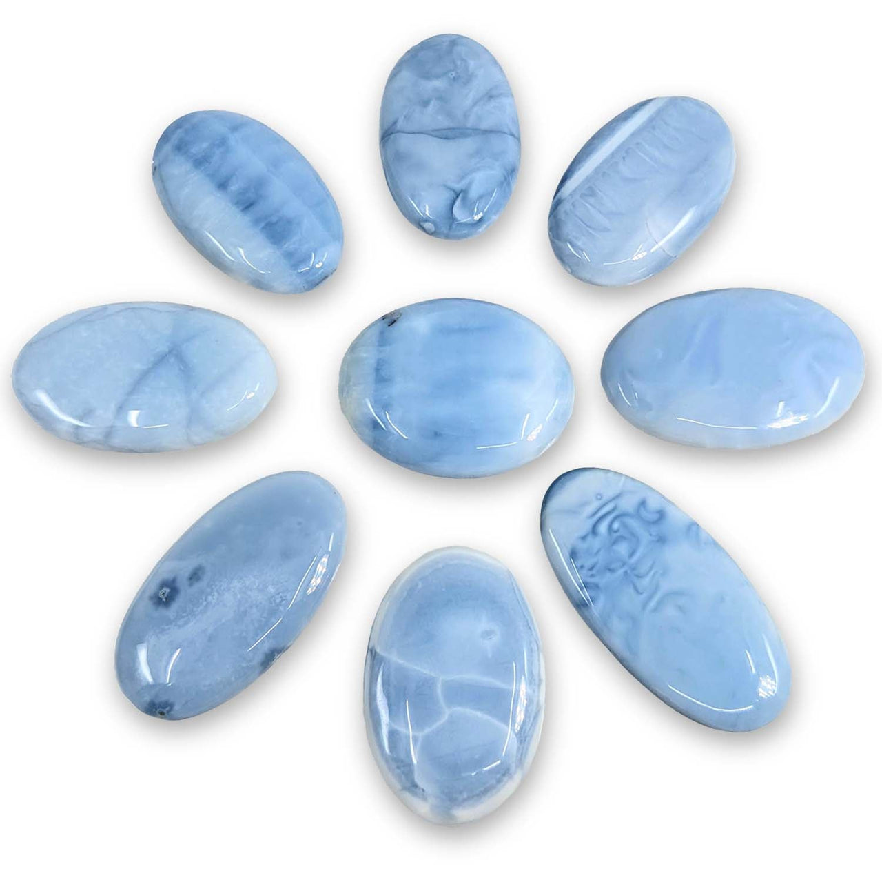 Blue Opal 1.38-1.79’’ Oval Cabochon #LV5839 - $16