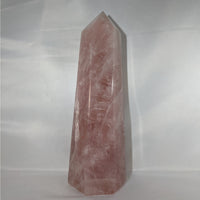 Thumbnail for Pink hexagonal quartz crystal point from Blue Rose Quartz 10’’ Generator Tower #G186