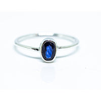 Blue Sapphire Sterling Silver Ring #LV9148 6 $45
