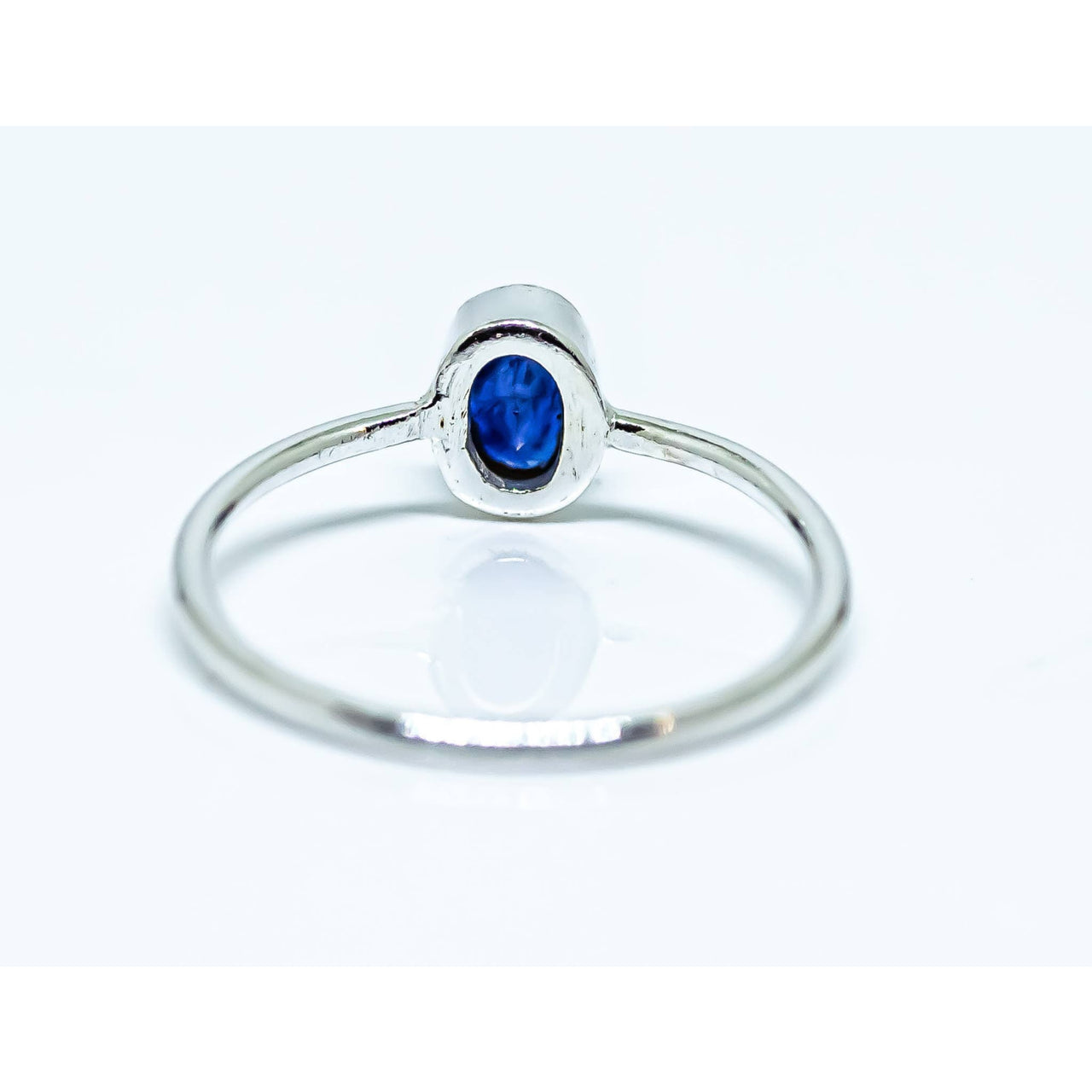 Blue Sapphire Sterling Silver Ring #LV9148 6 $45