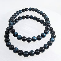 Thumbnail for Blue Tiger’s Eye 6.5mm Beaded Bracelet #LV4174 - $12.95