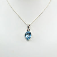 Thumbnail for Blue Topaz.5’’ S.S. Teardrop Pendant #LV5931 - $135