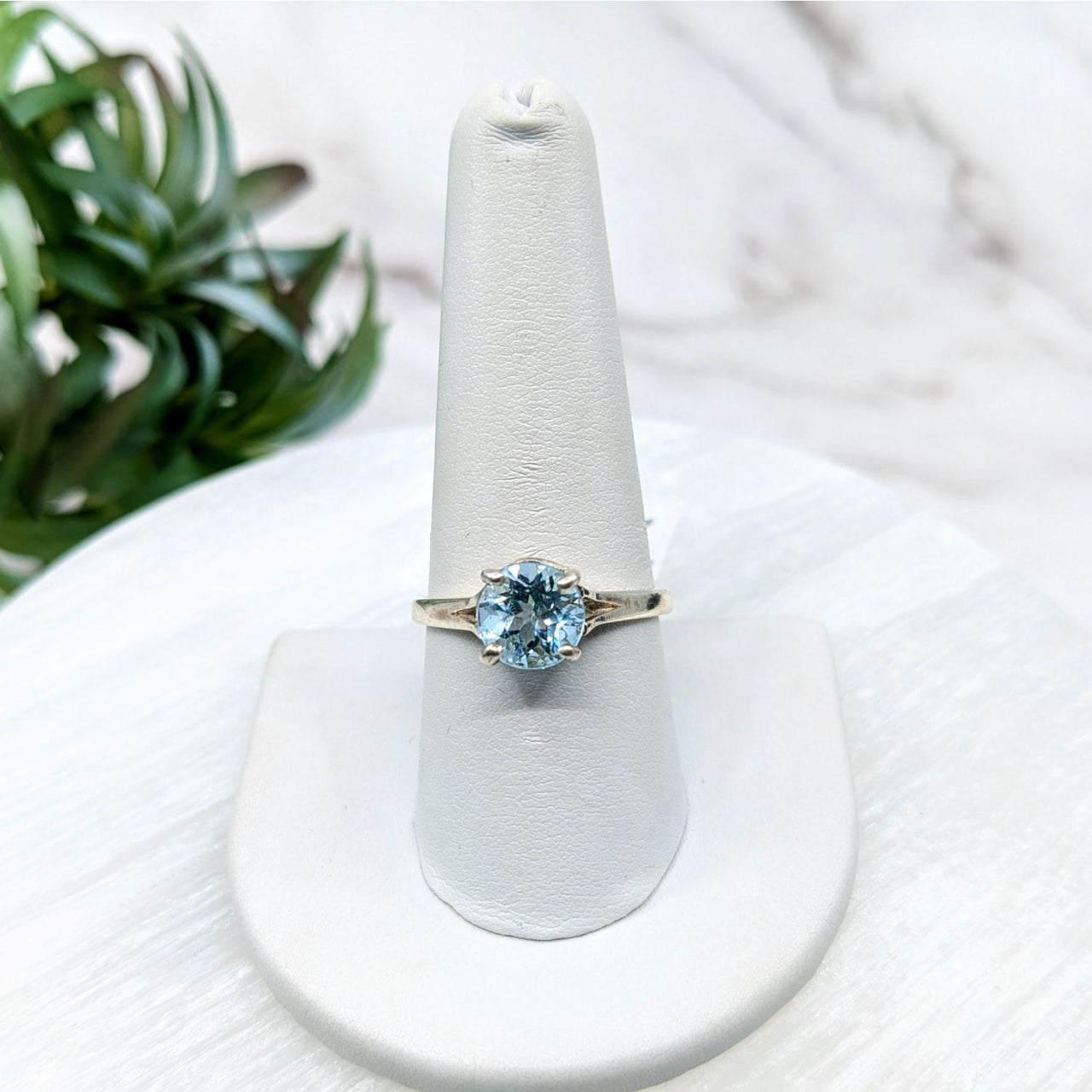 Blue Topaz S.S. Faceted Ring #LV5536 - 10 - $89