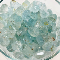 Thumbnail for Pale blue and aqua Blue Topaz Tumbled Stones clustered beautifully together