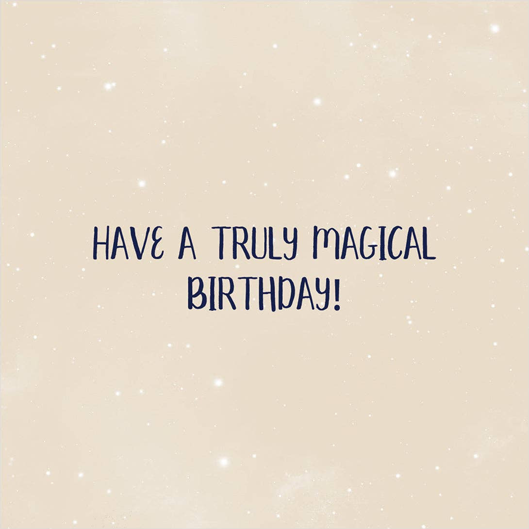 You Bring Magic Birthday Greeting Card #22026 with magical starry beige design