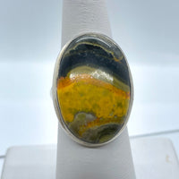 Bumblebee Jasper S.S Ring #J715 - Oval size: 7 - $152