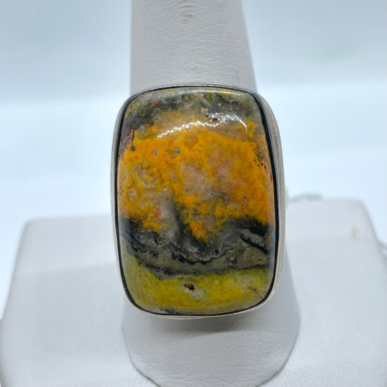 Bumblebee Jasper S.S Ring #J715 - Rectangle Size: 10 - $136