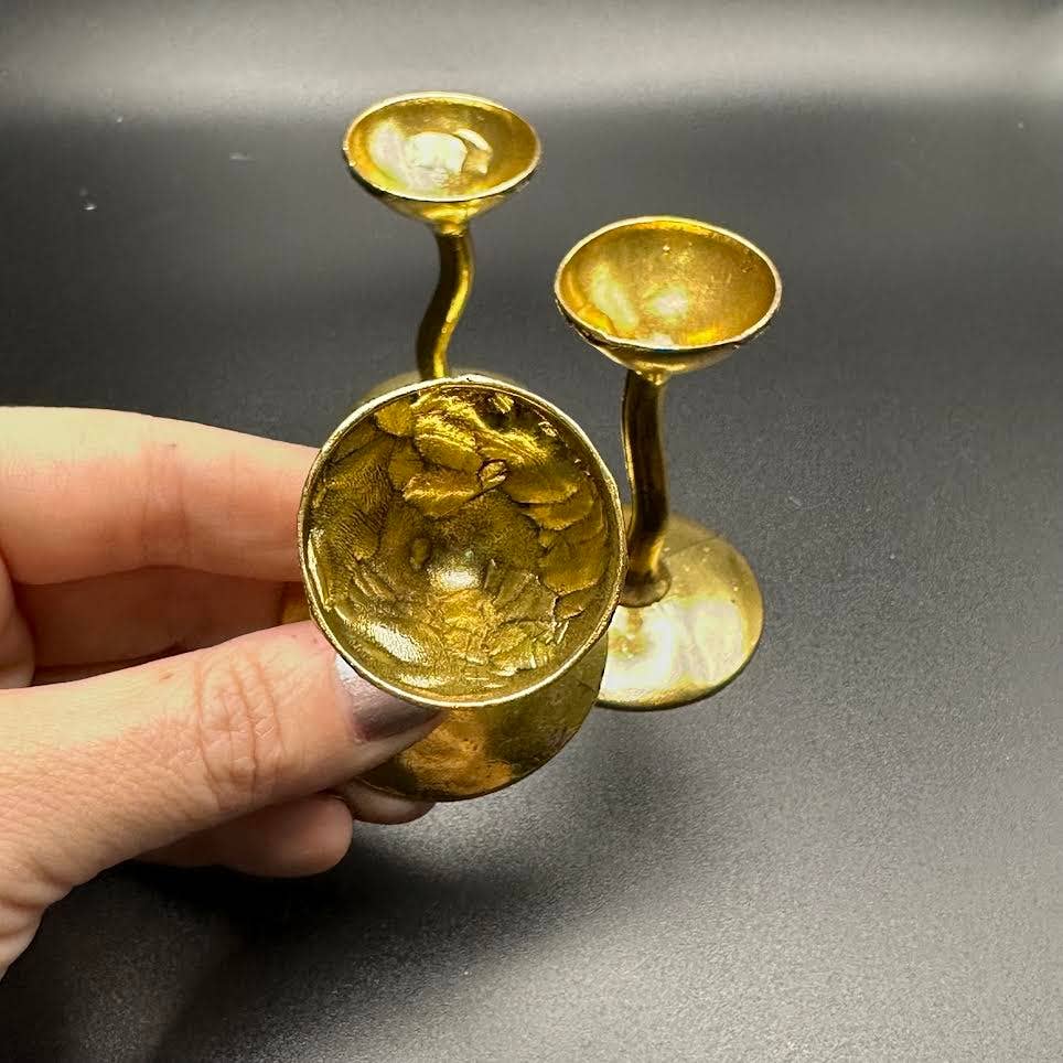 Mini Gold Chalice Sphere Holder Stand #BC0572