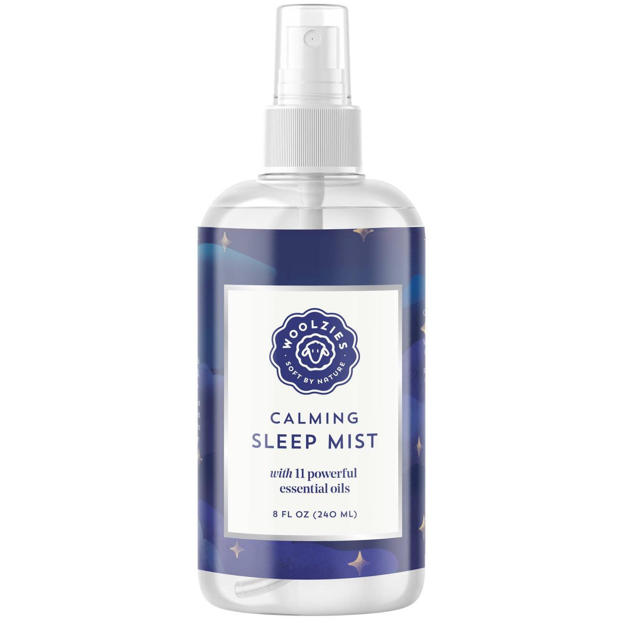 Calming Sleep Mist 8oz #LV9973 with 11 essential oils, blue white design