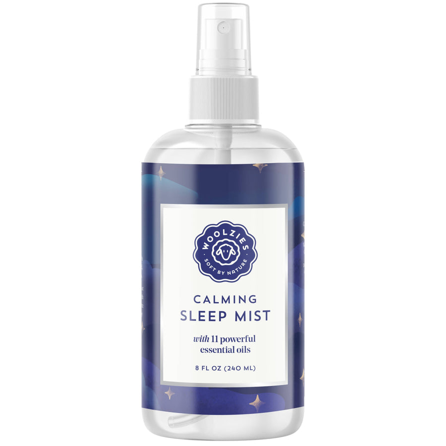 Calming Sleep Mist 8oz #LV9973 with 11 essential oils, blue white design