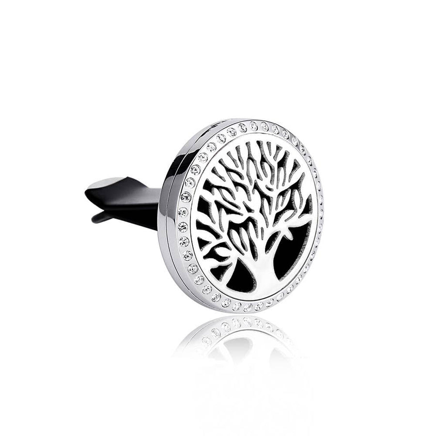 Tree of Life charm car clip diffuser with essential oil for aromatherapy