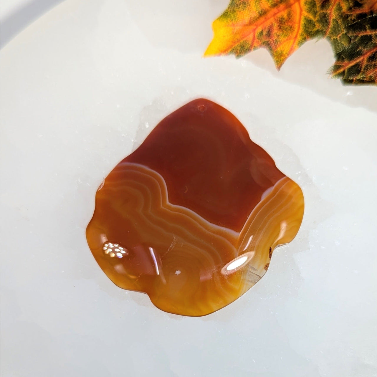 Carnelian Agate 1-1.5’’ Pendant #BC0044 - $25
