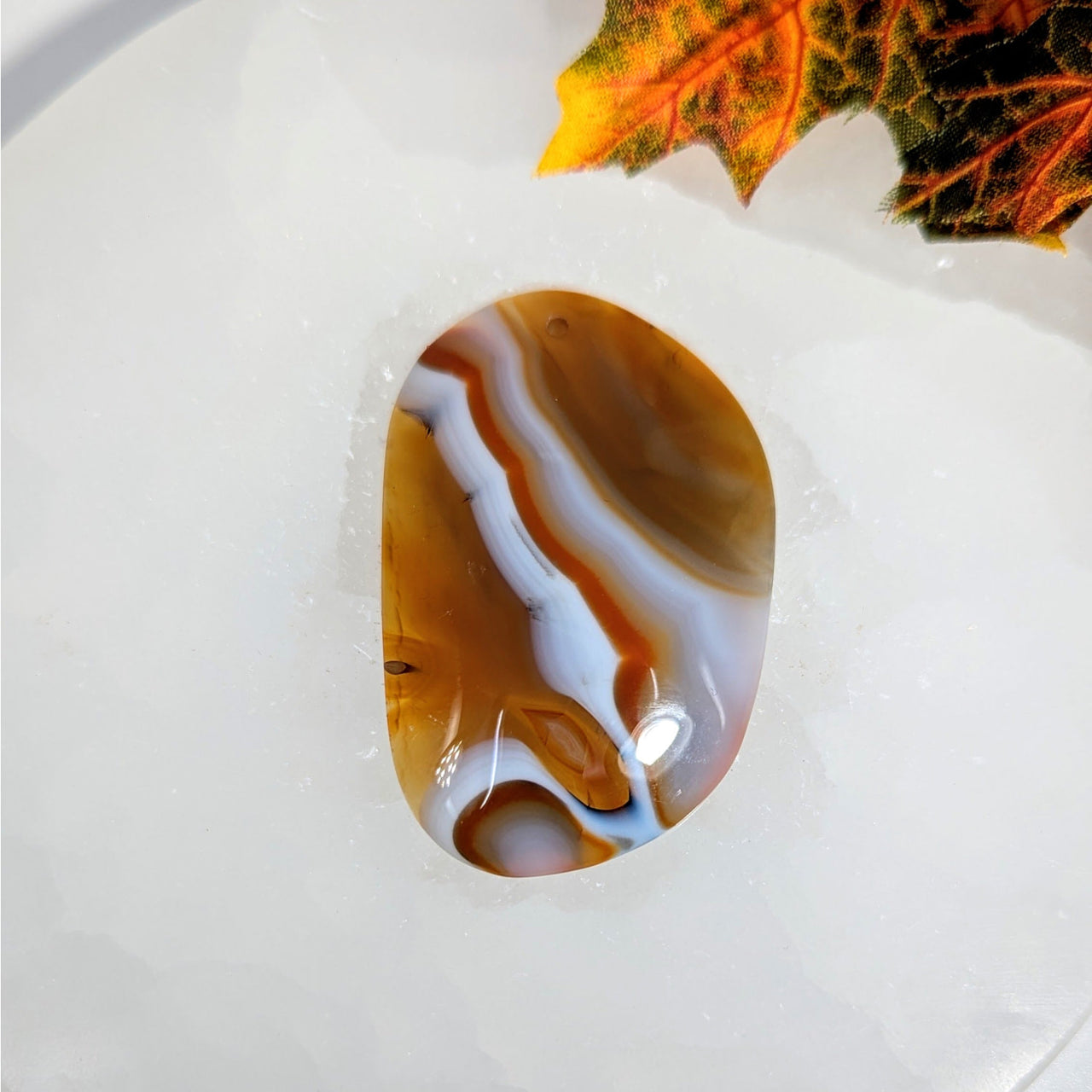 Carnelian Agate 2.25’’ Pendant #BC0043 - $25