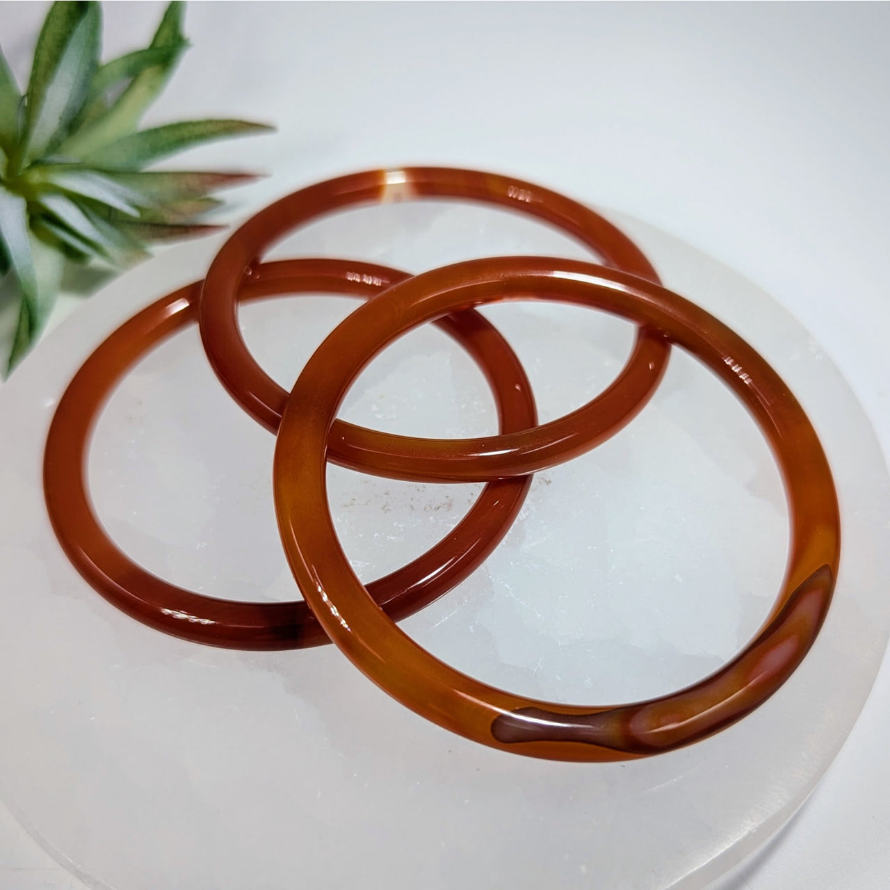 Carnelian Agate 2.5’’ Crystal Bangle Bracelet #LV9648 $49