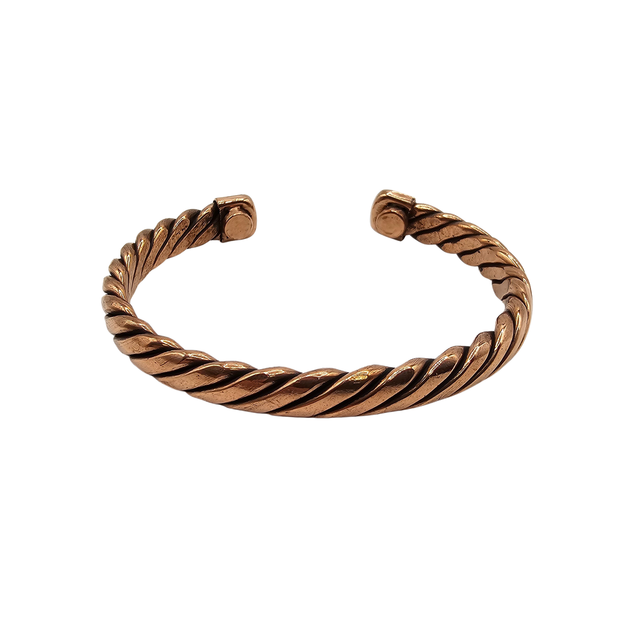 Magnetic Copper Cuff Bracelet - Twist or Split Bar #BC0595