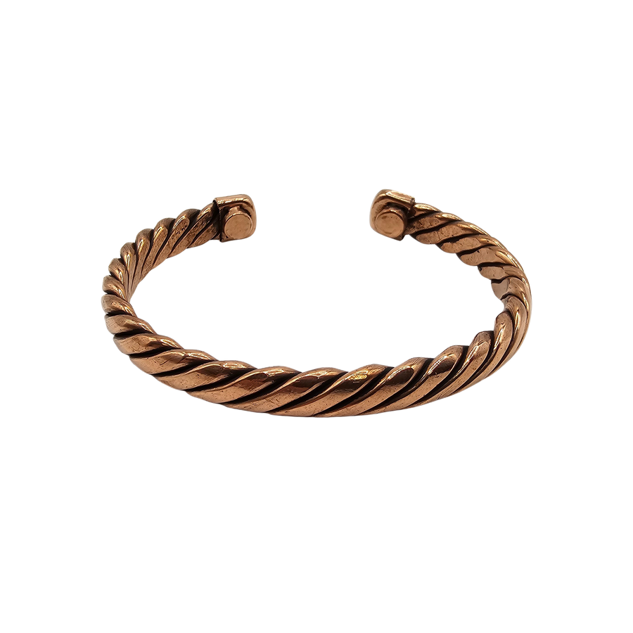 Magnetic Copper Cuff Bracelet - Twist or Split Bar #BC0595