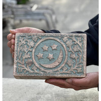 Thumbnail for Celestial Moon and Stars Hand Carved Wooden Box Storage