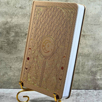 Leather dreamcatcher notebook with moon stars on cream cover LV9549