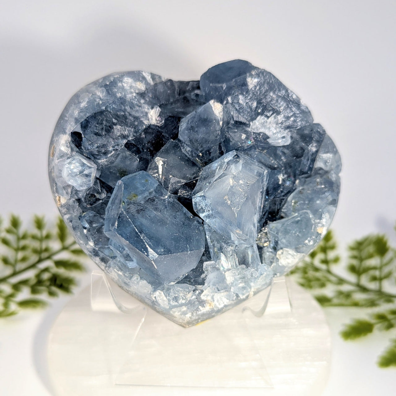 Celestite 4" Hearts #BC1516