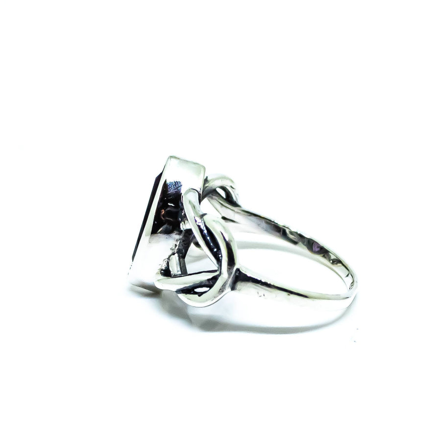 Celtic Knot Marquise Gemstone Sterling Silver Ring #RIN1043
