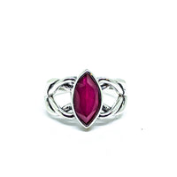 Celtic Knot Marquise Gemstone Sterling Silver Ring #RIN1043