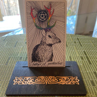 Celtic wooden deer antler tarot card holder LV9075