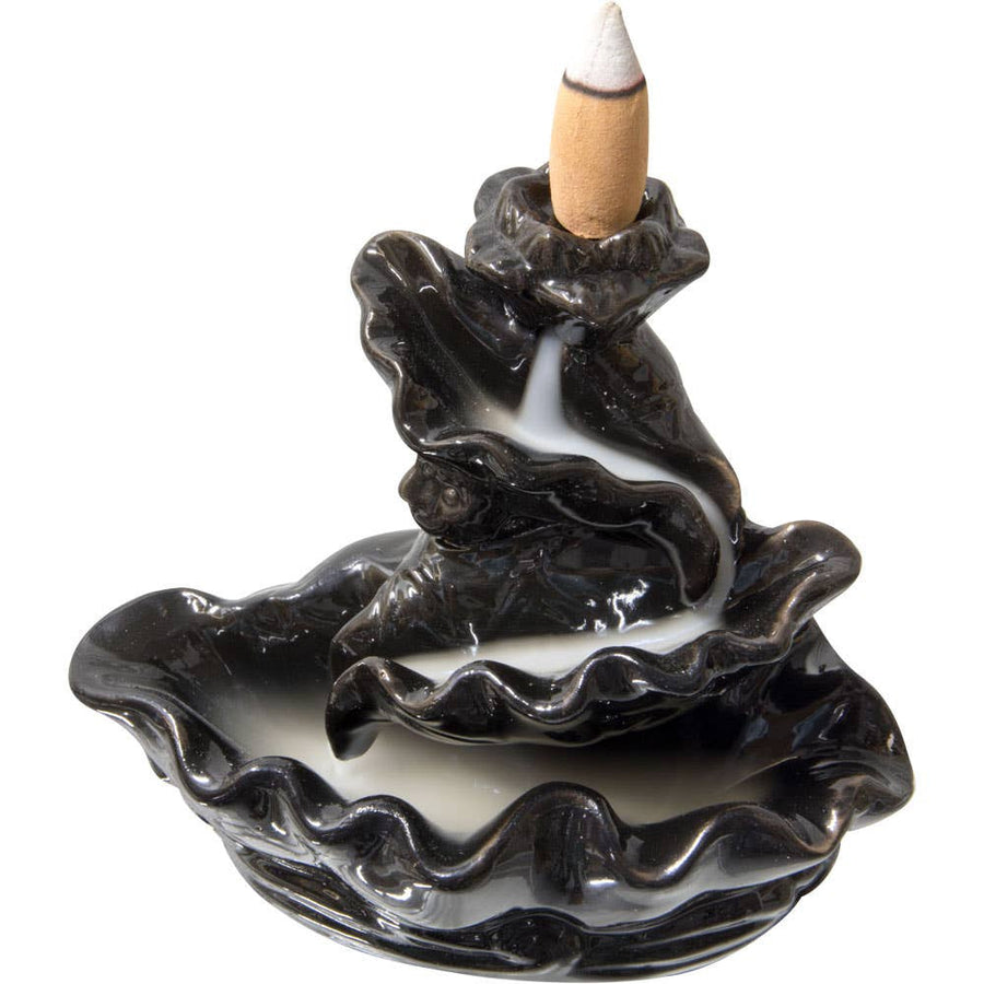 Ceramic Backflow Incense Burner Waterfall Large #89505 $25