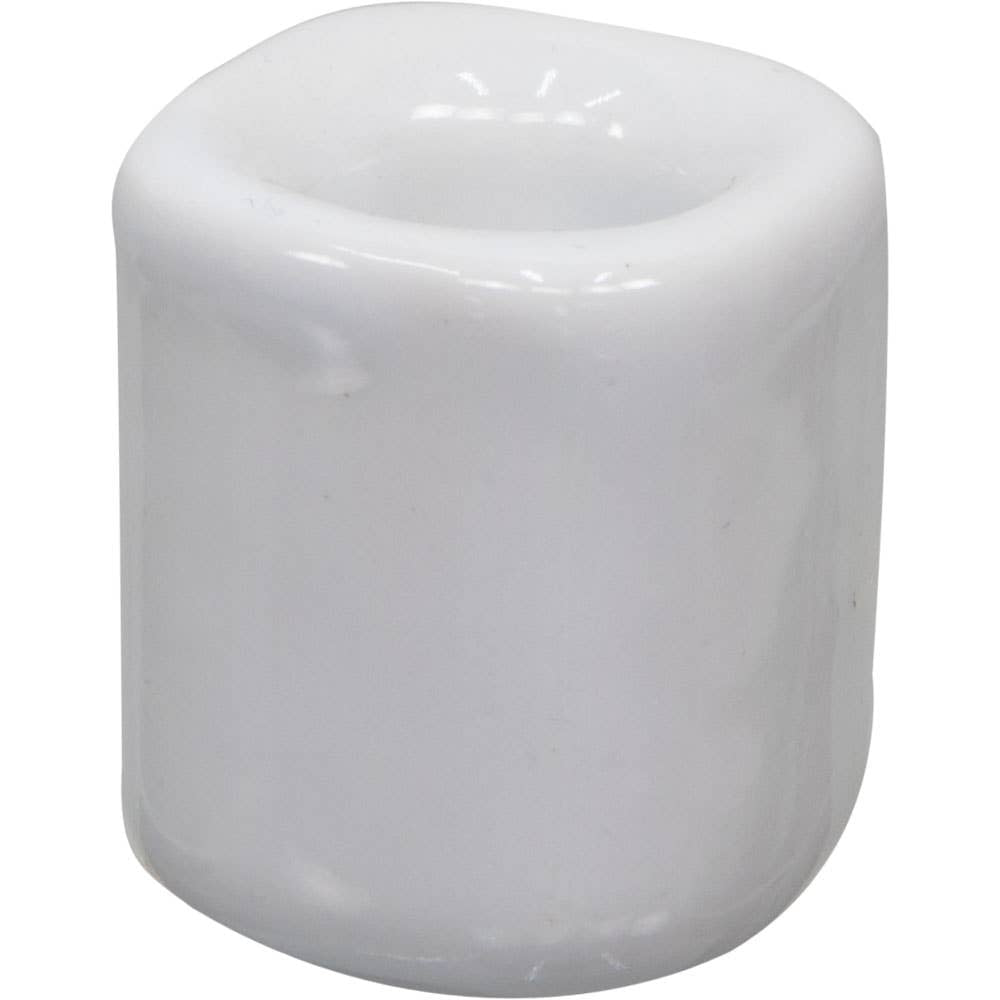 White cylindrical ceramic candle holder from Ceramic Chime Candle Holder White LV5336