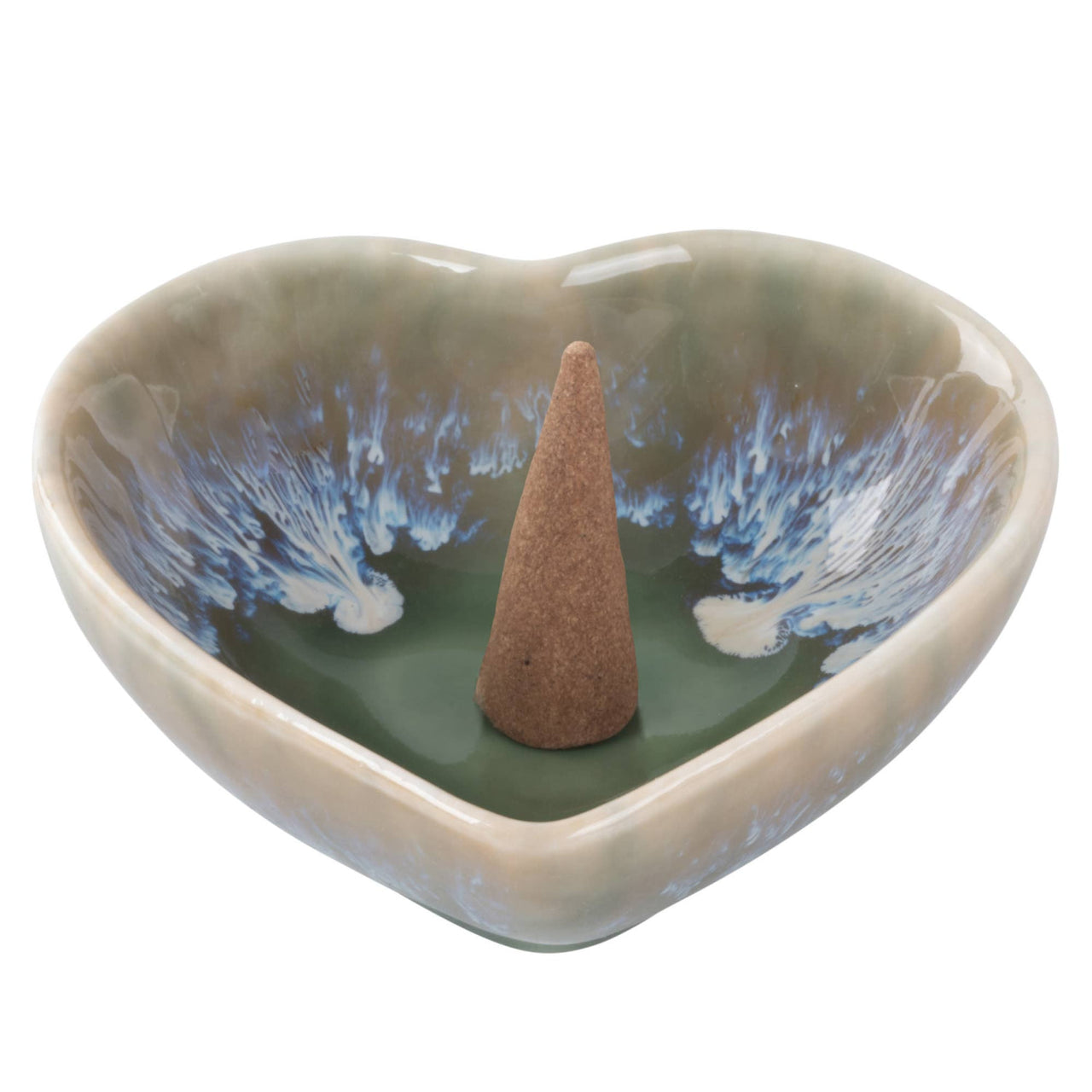 Ceramic Heart Bowl for Incense or Crystals #BC0504