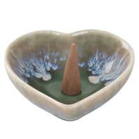 Ceramic Heart Bowl for Incense or Crystals #BC0504