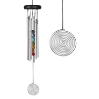 Silver spiral Chakra Chime Woodstock CC7 with colorful beads