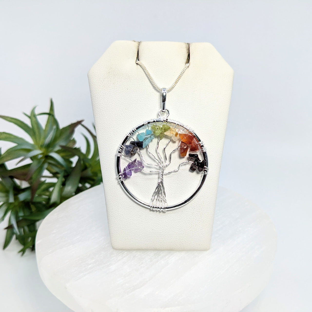 Chakra Stones 1.5’’ Tree of Life Pendant #LV6845 - $8.95