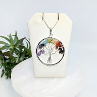 Thumbnail for Chakra Stones 1.5’’ Tree of Life Pendant #LV6845 - $8.95