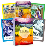 Thumbnail for Chakra Wisdom Oracle Cards by Watkins Publishing displayed with Bliss Crystals for healing