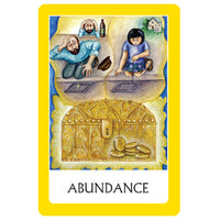Thumbnail for Abundance card from Chakra Wisdom Oracle by Watkins Publishing featuring Bliss Crystals