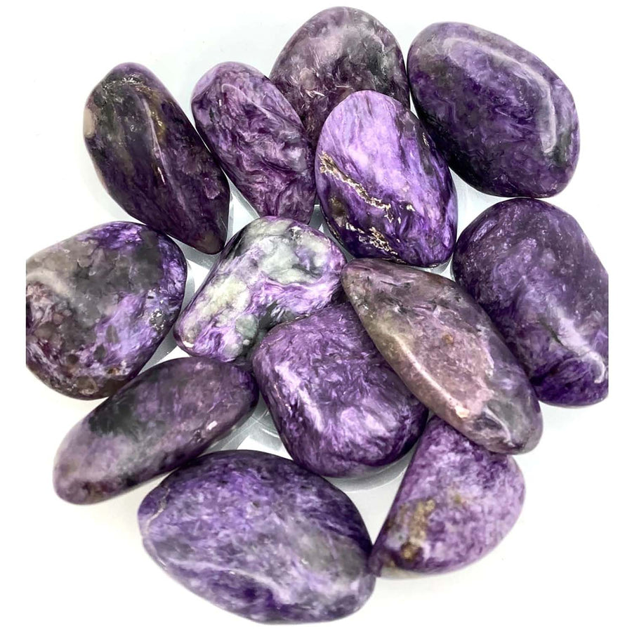 Purple Amethyst gems in Charoite Tumbled Stone #SK2183 for unique decor and gifts