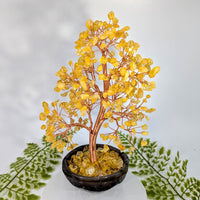 Citrine with Copper 8-inch gem tree in pot #BC1014
