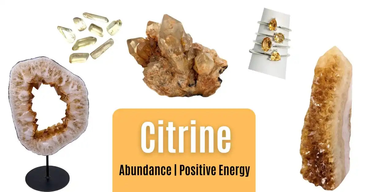 Citrine crystal formation with golden-brown coloring and natural geometric patterns.