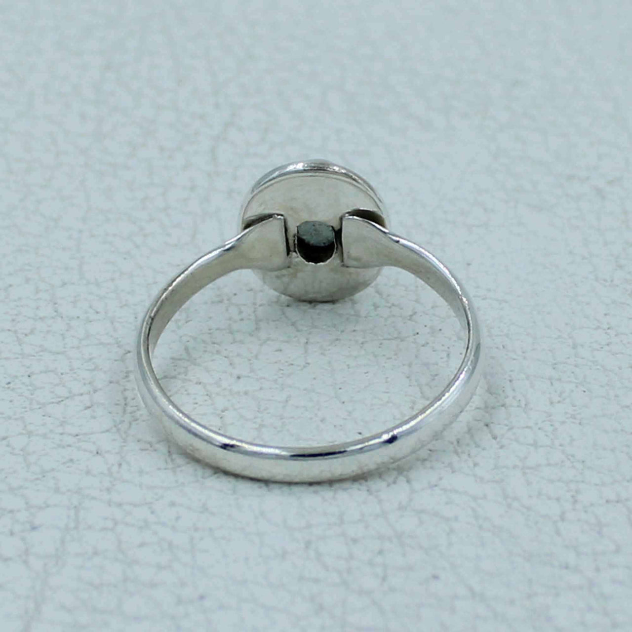 Oval faceted citrine or peridot sterling silver ring with dark stone, #BC0407