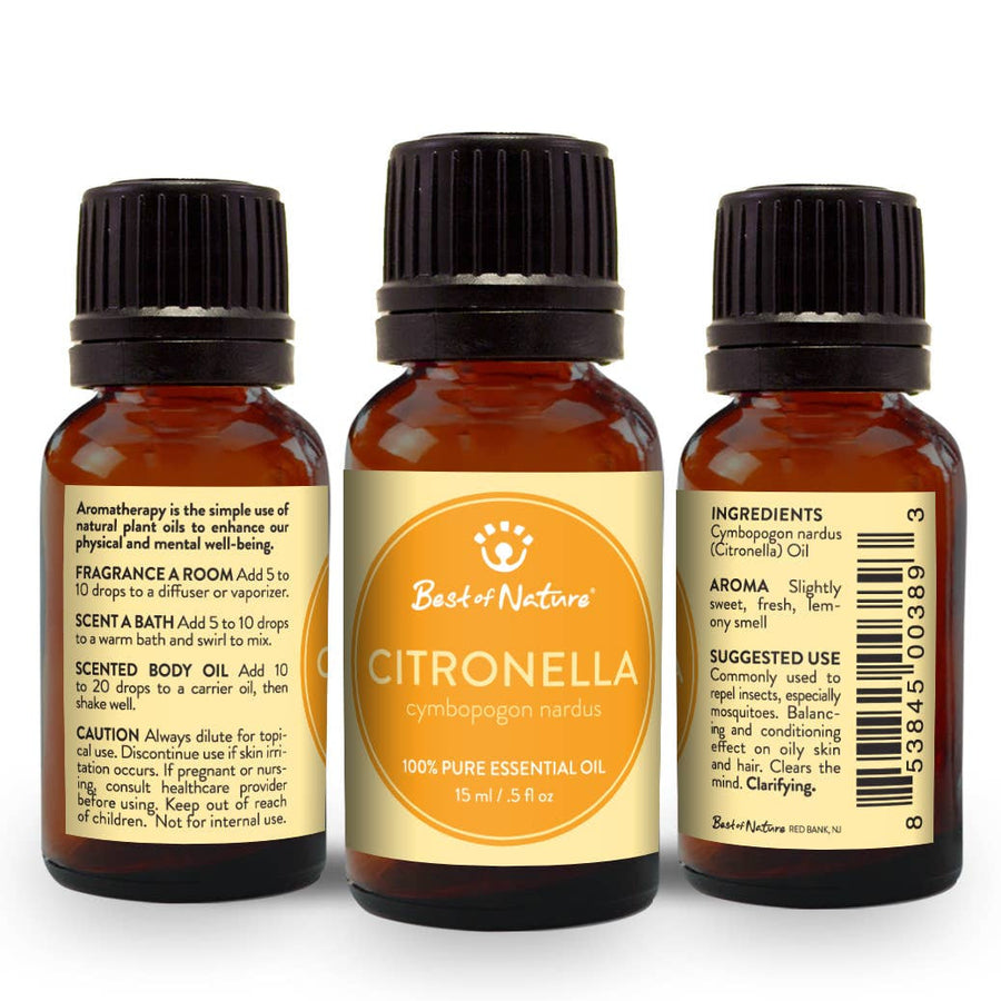 10ml Citronella Essential Oil Bottle by Best of Nature LV9566