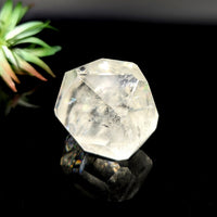 Clear multifaceted crystal specimen from Clear Optical Calcite 1.9-inch Geo Cut Freeform #LV8830
