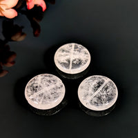 Clear Quartz 0.75’’ Disc Bead Pendant #LV8963 - $4.95
