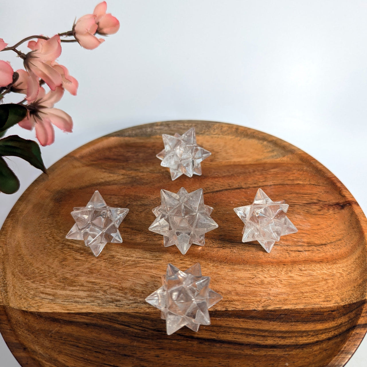 Clear quartz mini merkaba shaped crystals for master healer practice