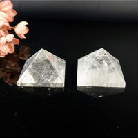 Clear Quartz 1.5’’ Pyramid #BC0333 on black surface