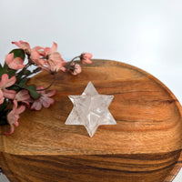 Thumbnail for Clear quartz small merkaba star from Bliss Crystals, 2.2 inches, spiritual healing gemstone