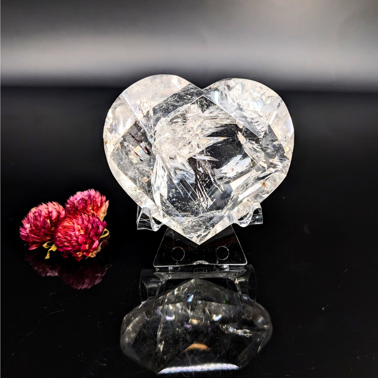 Clear Quartz 2.4’’ Gem Cut Heart #LV6414 - $69